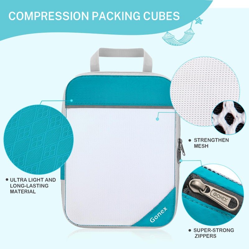 Gonex Compression Packing Cubes, Gonex Extensible Storage Mesh Bags Organizers - Image 3
